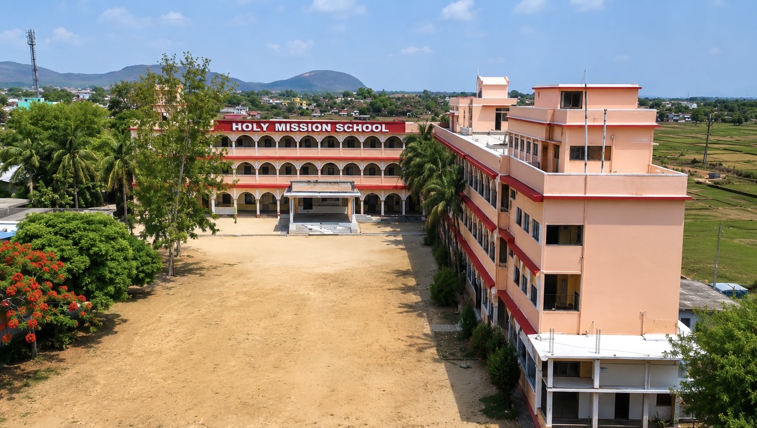 Holy Mission School students in a guided school moment
